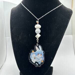 Silver & Blue Usada Pekora Necklace